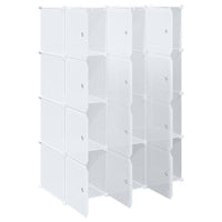 Storage Cube Organizer su 12 kubelių ir pakabinamų strypų PP - Namų Idėja