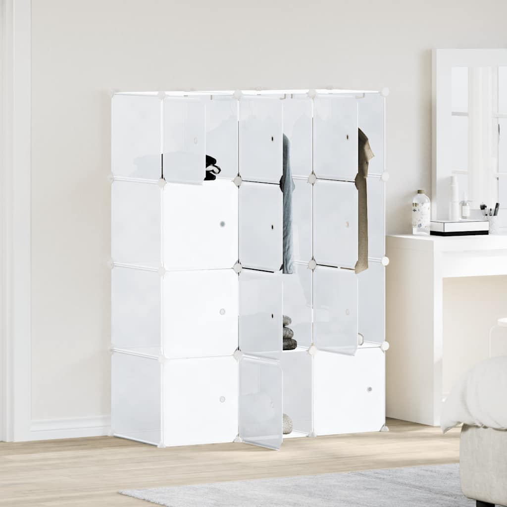 Storage Cube Organizer su 12 kubelių ir pakabinamų strypų PP - Namų Idėja