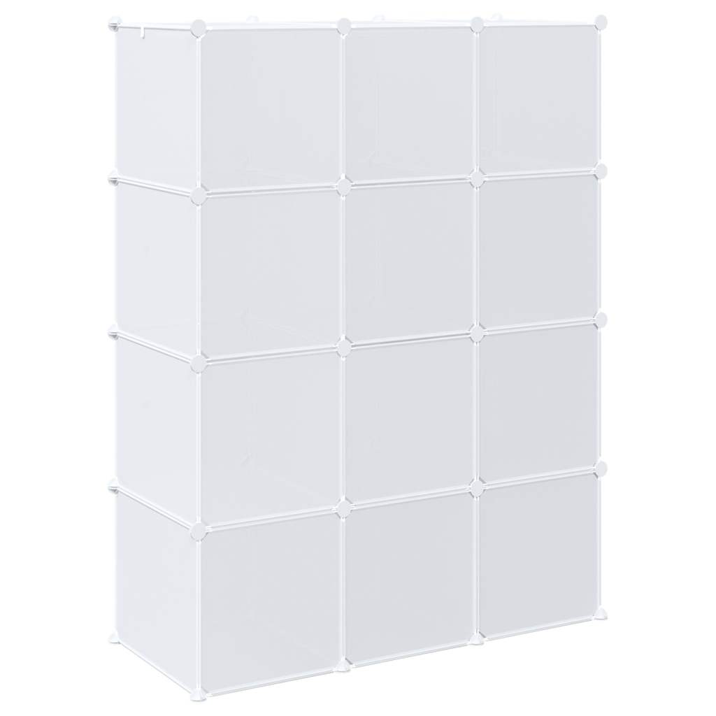 Storage Cube Organizer su 12 kubelių ir pakabinamų strypų PP - Namų Idėja