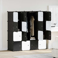 Storage Cube Organizer su 16 kubelių ir pakabinamų strypų PP - Namų Idėja