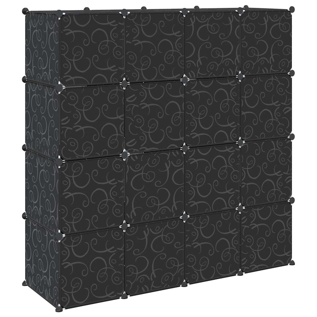 Storage Cube Organizer su 16 kubelių ir pakabinamų strypų PP - Namų Idėja