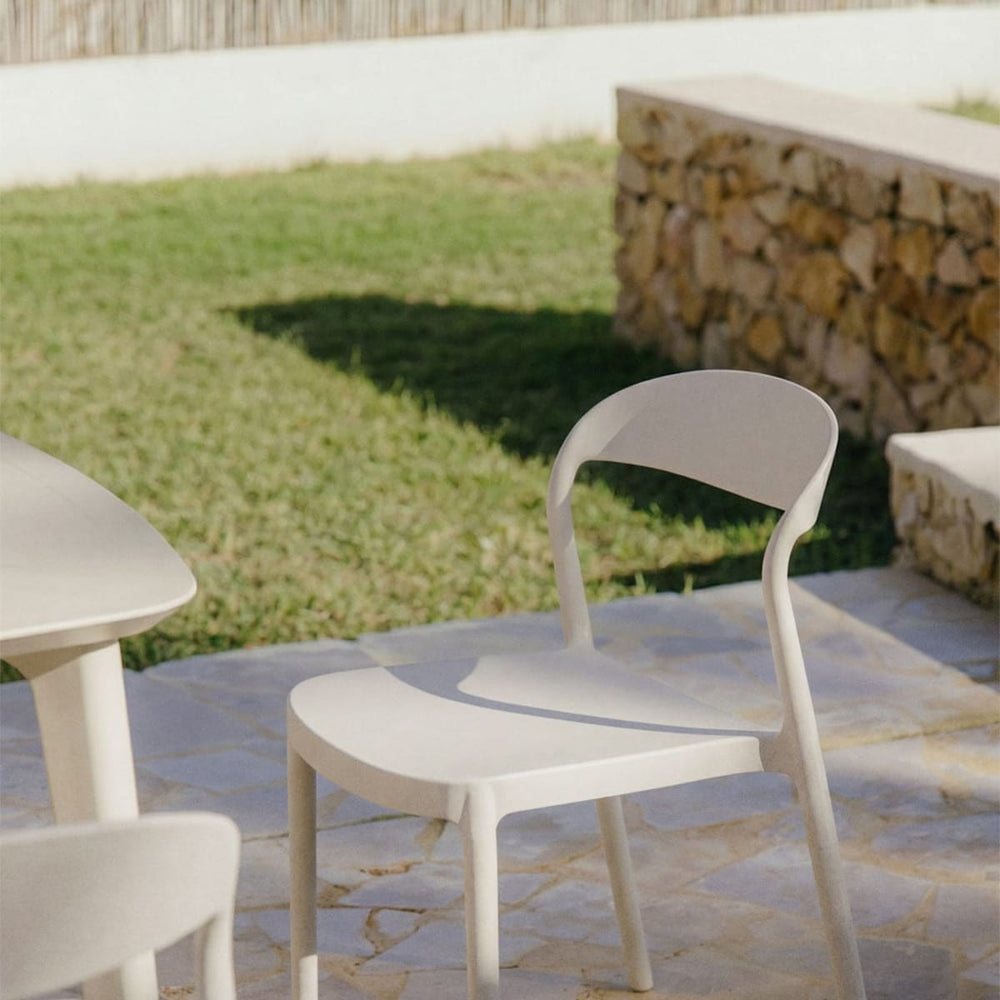 Outdoor chair TERRA, white stone