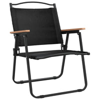 Stovyklavimo kėdės, 2vnt., juodos, 54x55x78cm, oksfordo audinys - Namų Idėja
