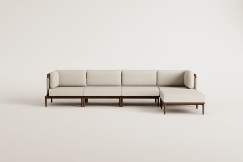 Sofa MODENA, 4 dalys ir pufas