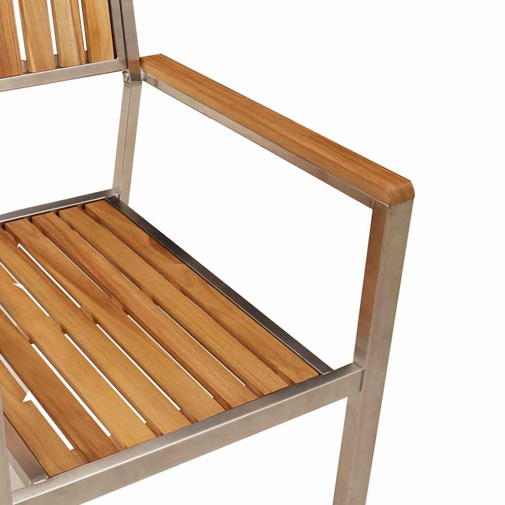 sukraunamos sodo kėdės 6 vnt 54,5x56x87 cm iš tvirto tikmedžio - Namų Idėja