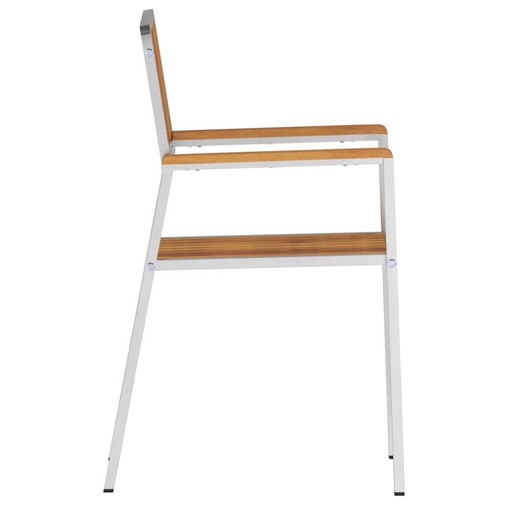 sukraunamos sodo kėdės 6 vnt 54,5x56x87 cm iš tvirto tikmedžio - Namų Idėja