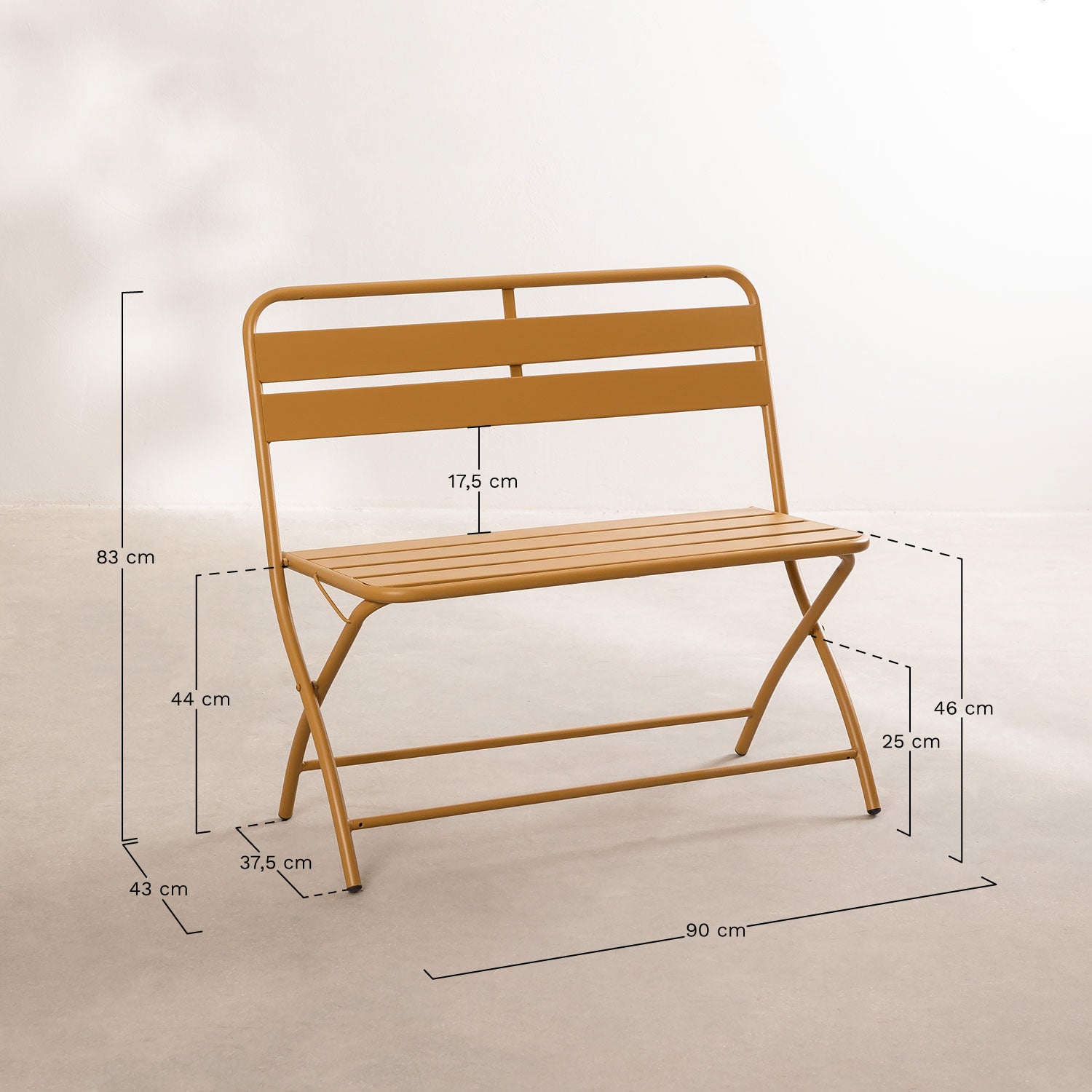 Folding Bench COLORO, Ice Blue
