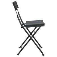Sulankstomos bistro kėdės, 6vnt., juodos, poliratanas/plienas - Namų Idėja