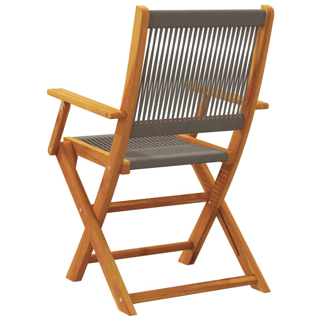 Sulankstomos sodo kėdės, 4vnt., pilkos, akacijos masyvas - Namų Idėja