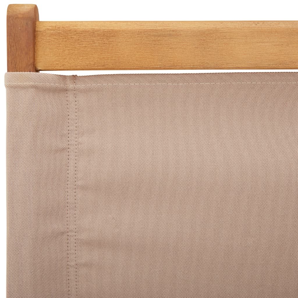Sulankstomos sodo kėdės, 6vnt., taupe, audinys/mediena - Namų Idėja