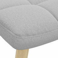 supama kėdė su Footstool Cloud Grey audiniu - Namų Idėja