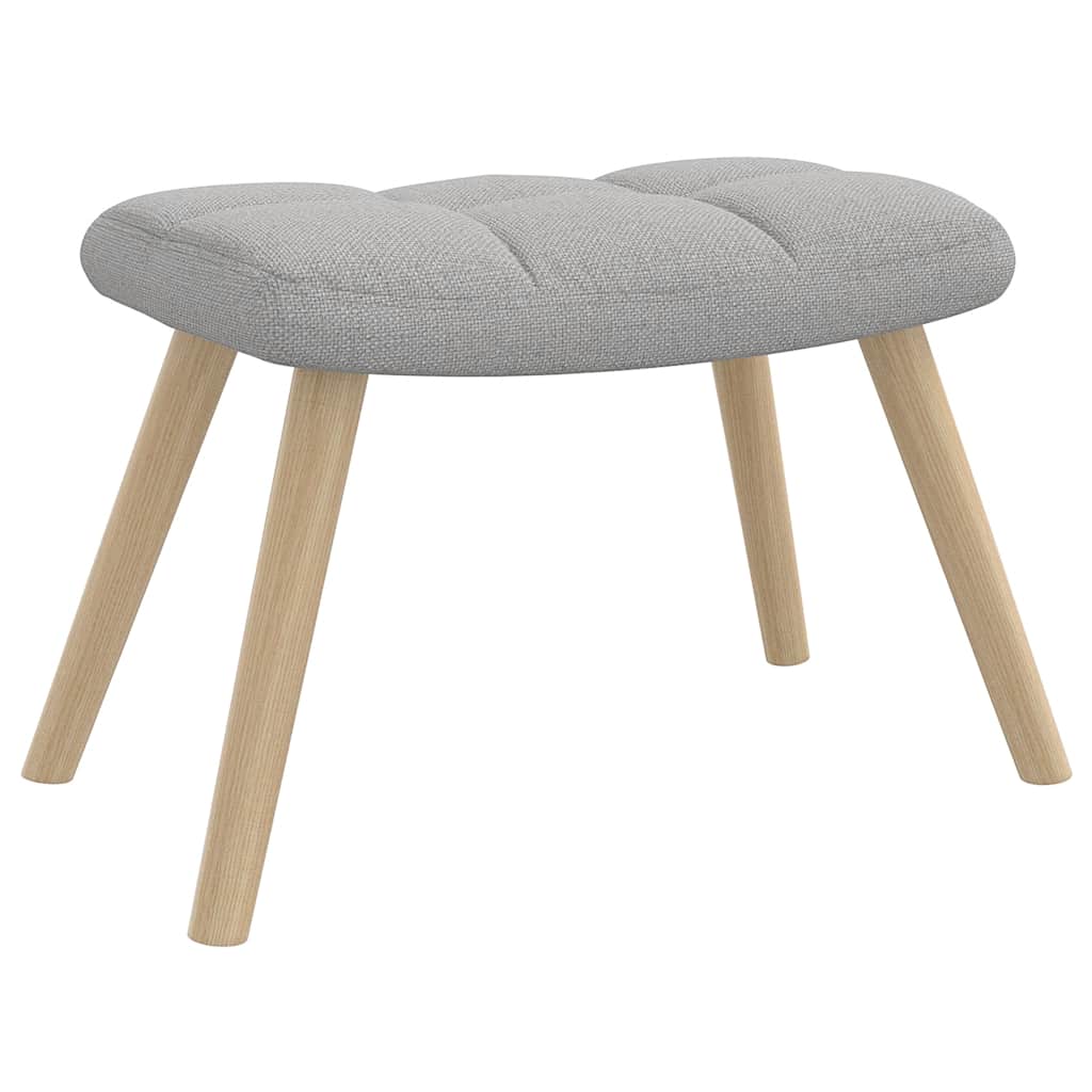 supama kėdė su Footstool Cloud Grey audiniu - Namų Idėja