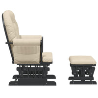 Supama kėdė su pakoja, kreminės baltos spalvos, audinys - Namų Idėja