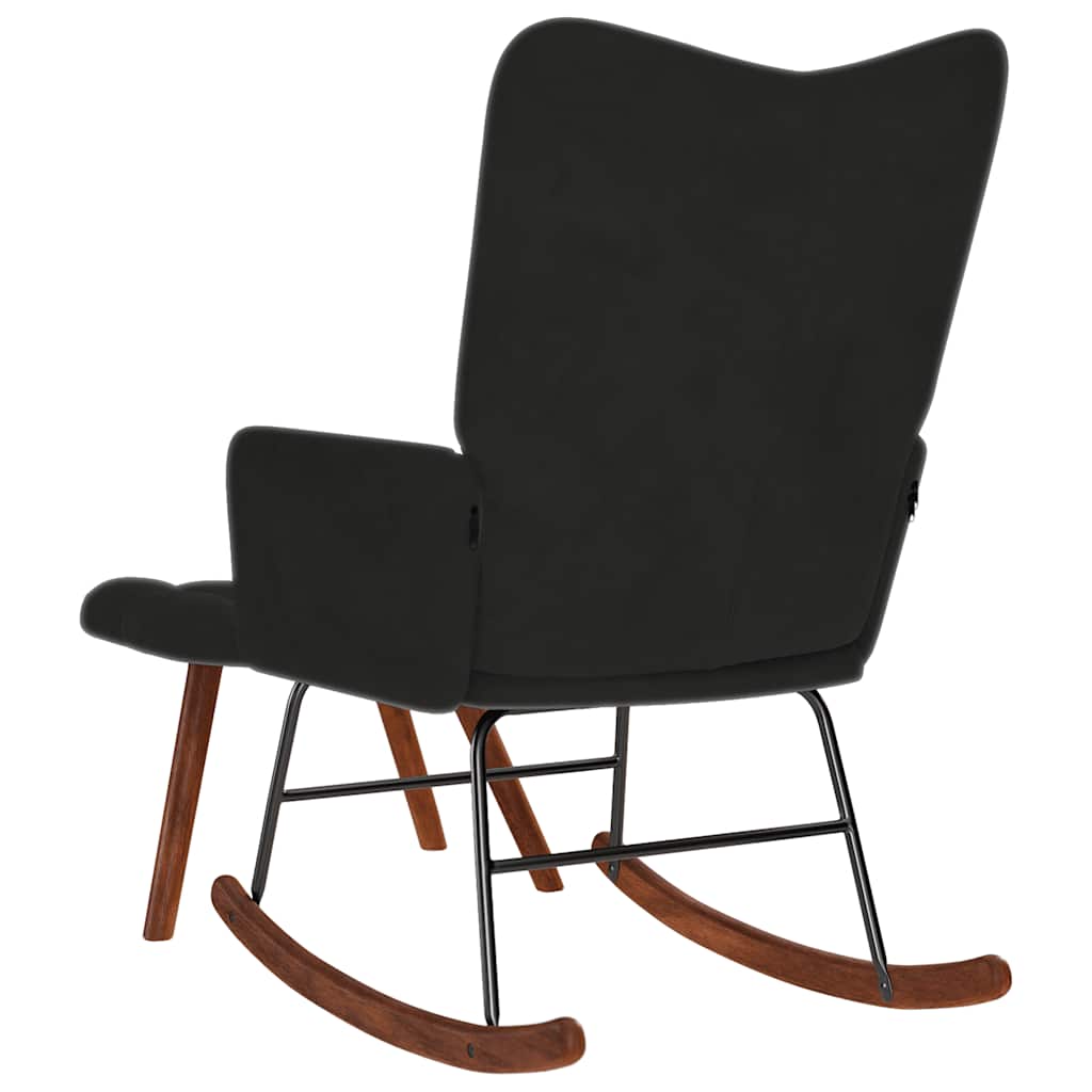 supama kėdė su taburete Black Velvet - Namų Idėja