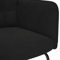 supama kėdė su taburete Black Velvet - Namų Idėja