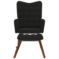 supama kėdė su taburete Black Velvet - Namų Idėja