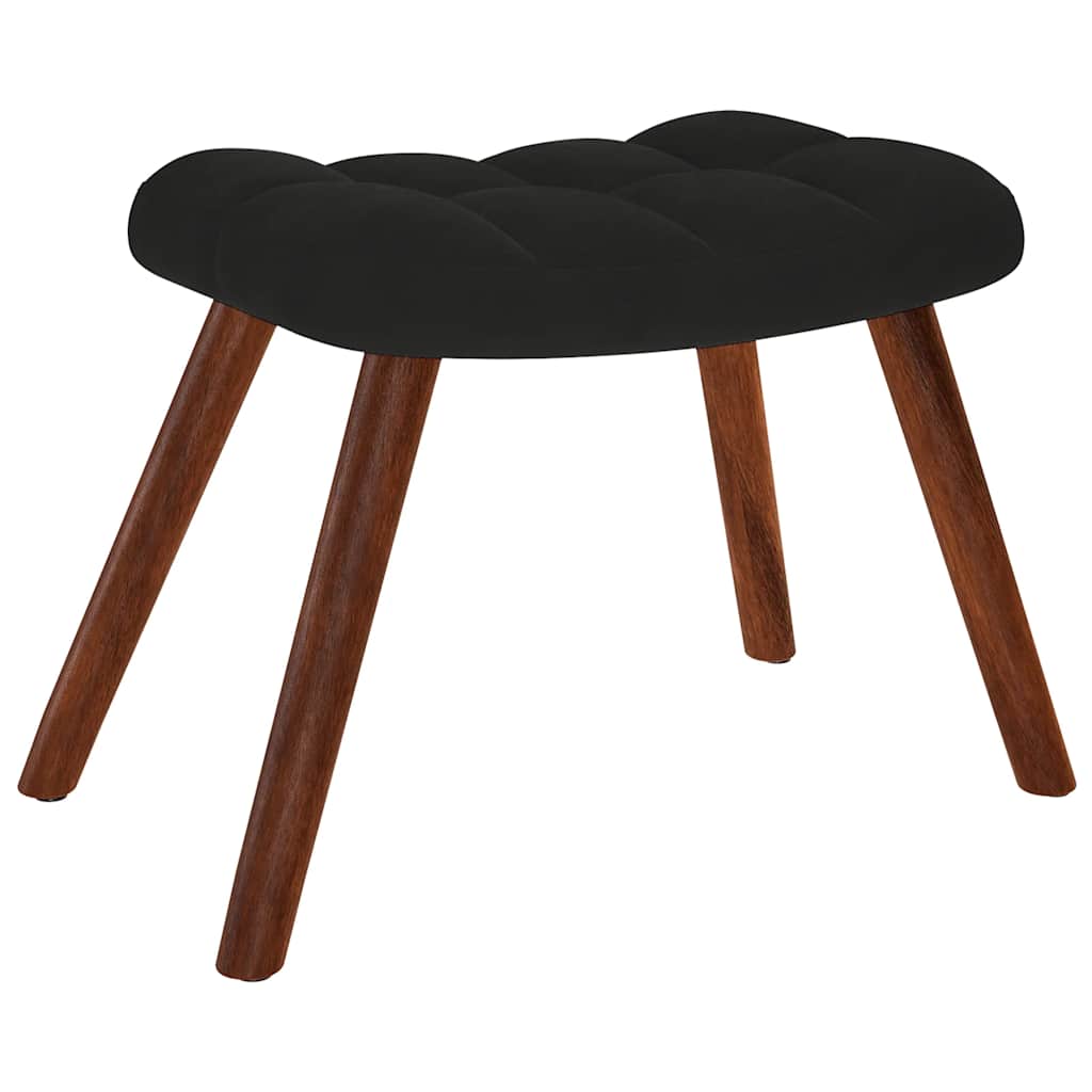 supama kėdė su taburete Black Velvet - Namų Idėja