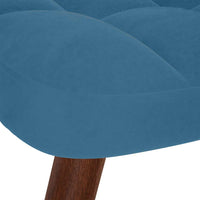 supama kėdė su taburete Blue Velvet - Namų Idėja