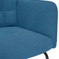 supama kėdė su taburete Blue Velvet - Namų Idėja