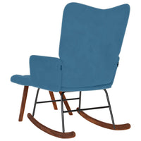supama kėdė su taburete Blue Velvet - Namų Idėja