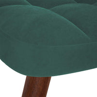supama kėdė su taburete Dark Green Velvet - Namų Idėja
