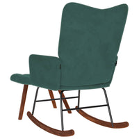 supama kėdė su taburete Dark Green Velvet - Namų Idėja
