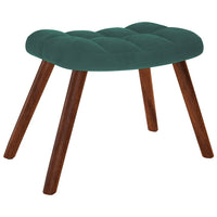 supama kėdė su taburete Dark Green Velvet - Namų Idėja