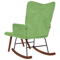 supama kėdė su taburete Light Green Velvet - Namų Idėja