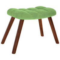 supama kėdė su taburete Light Green Velvet - Namų Idėja