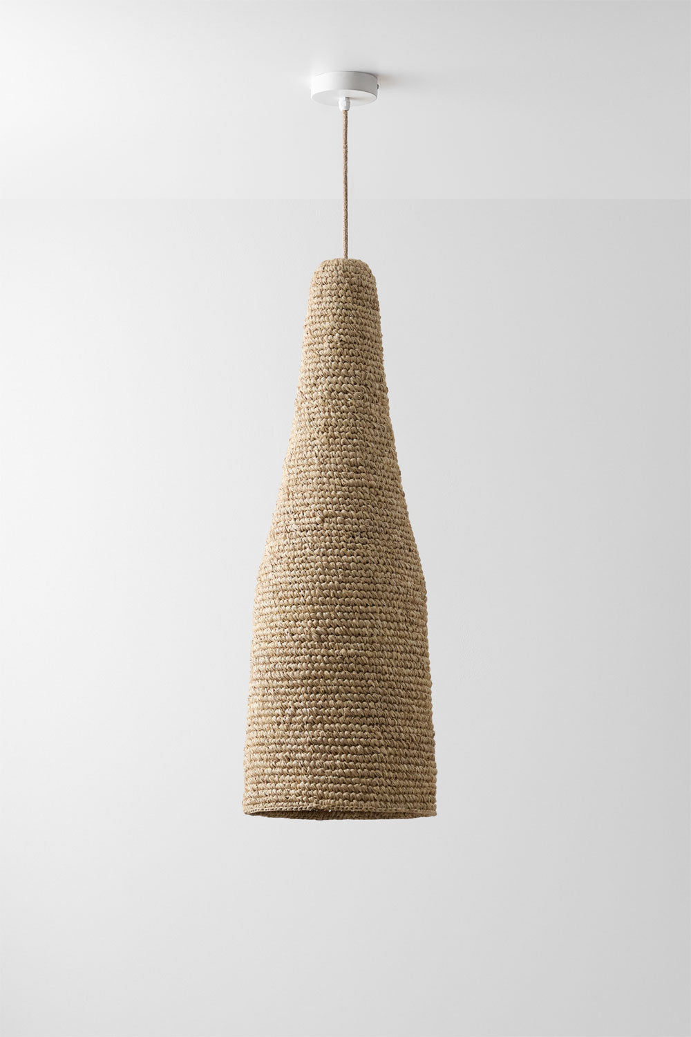 Šviestuvas RATTAN, natūralus ir baltas, 90 cm