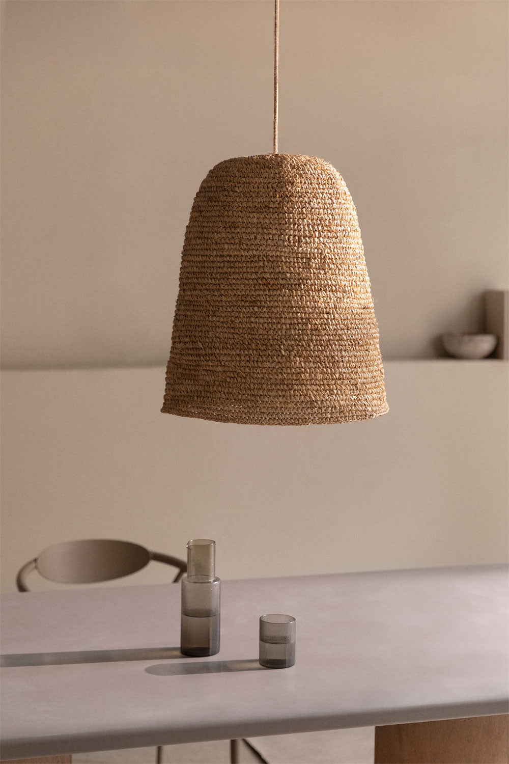Šviestuvas SIZALO, sizalis, natūralus ir baltas, 60 cm