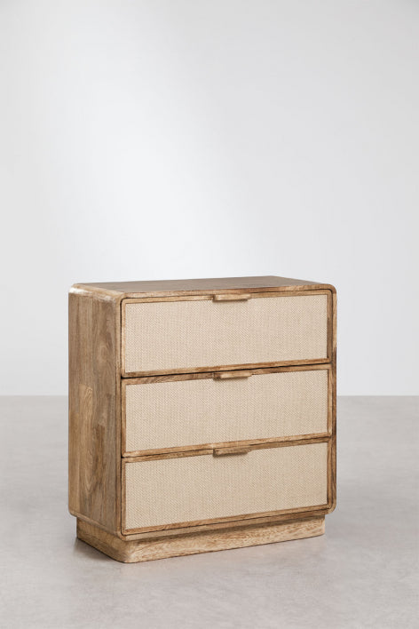 Galvgalis VALUUNO 160 cm, mango koks, MDF un džuta