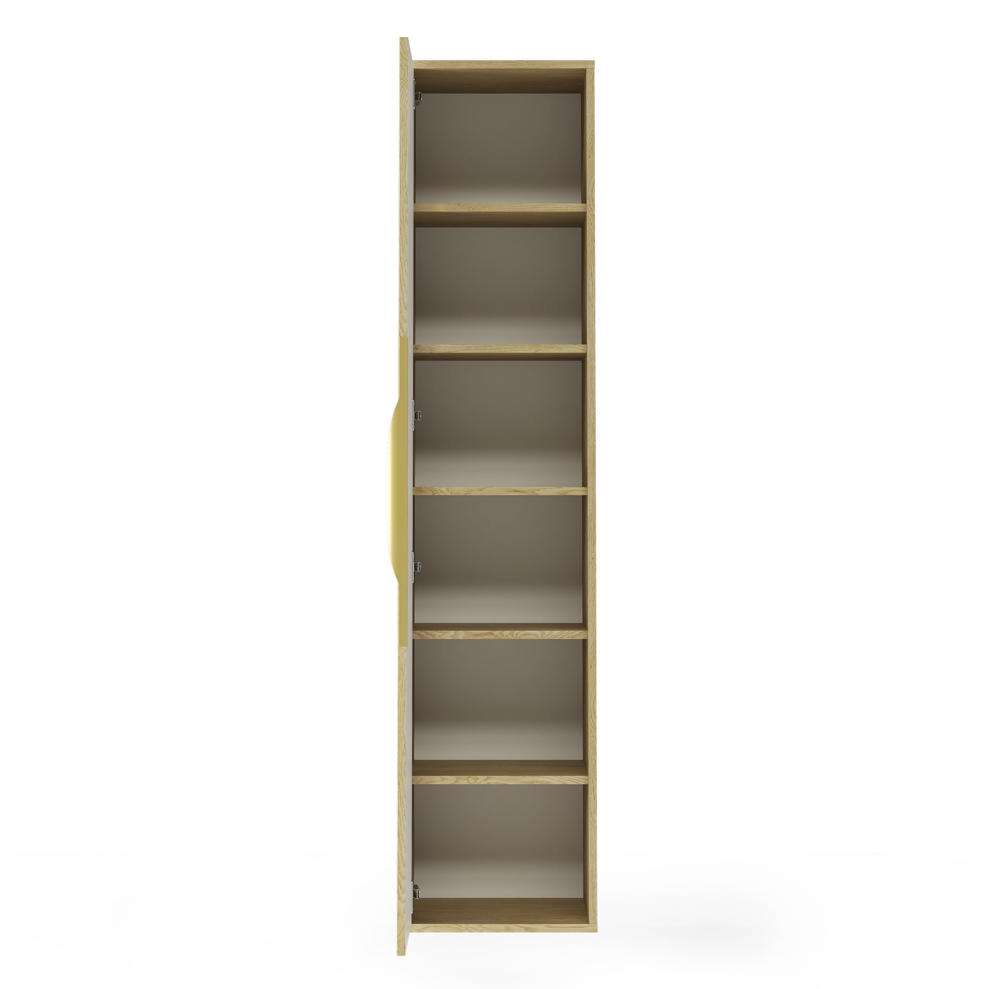 BERYL bathroom cabinet, fluted, oak kremona