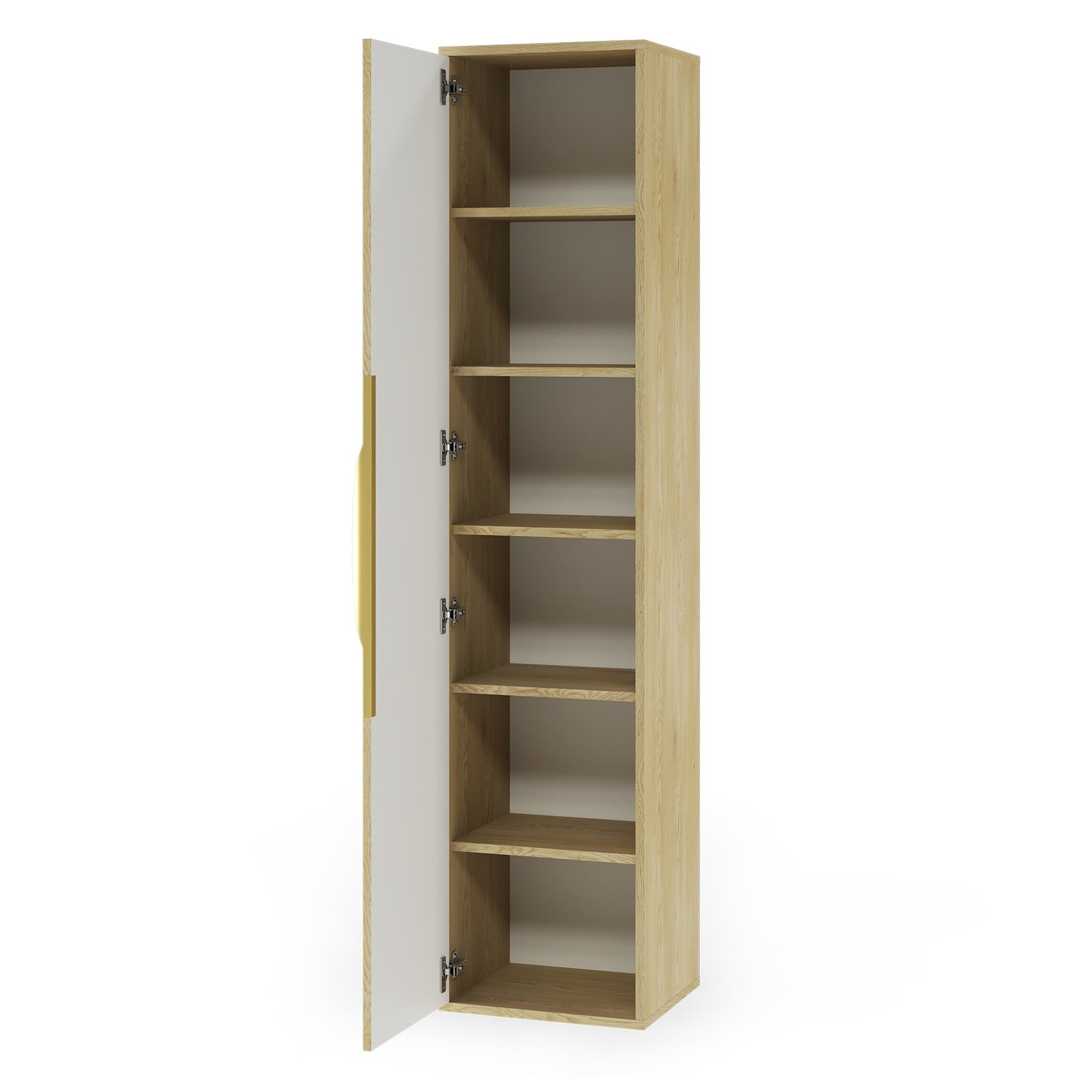 BERYL bathroom cabinet, fluted, oak kremona