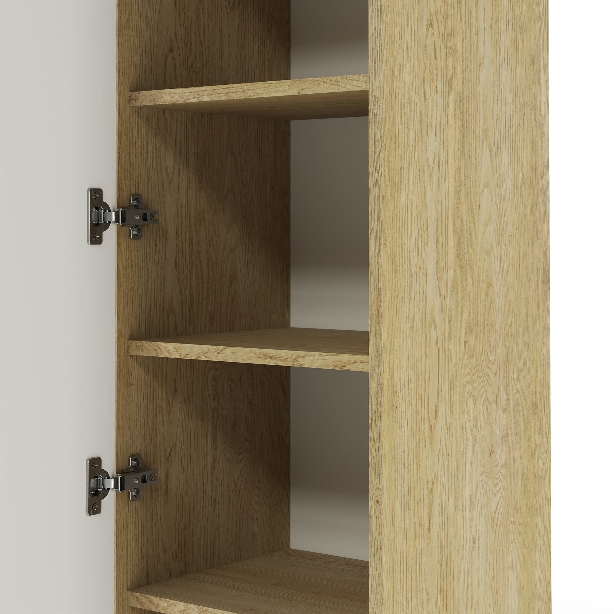 BERYL bathroom cabinet, fluted, oak kremona