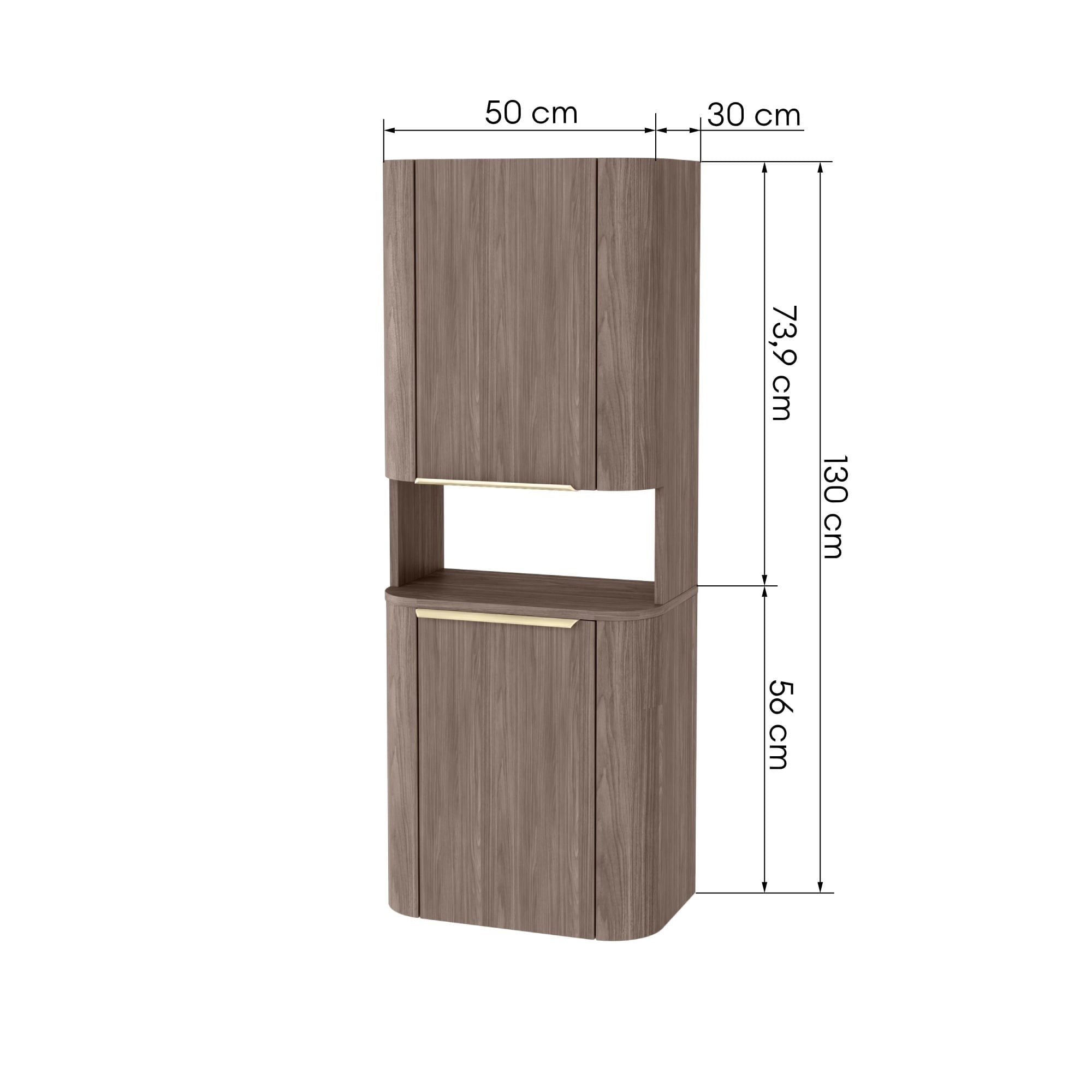 BLEUET Tall Bathroom Cabinet, Lincoln walnut