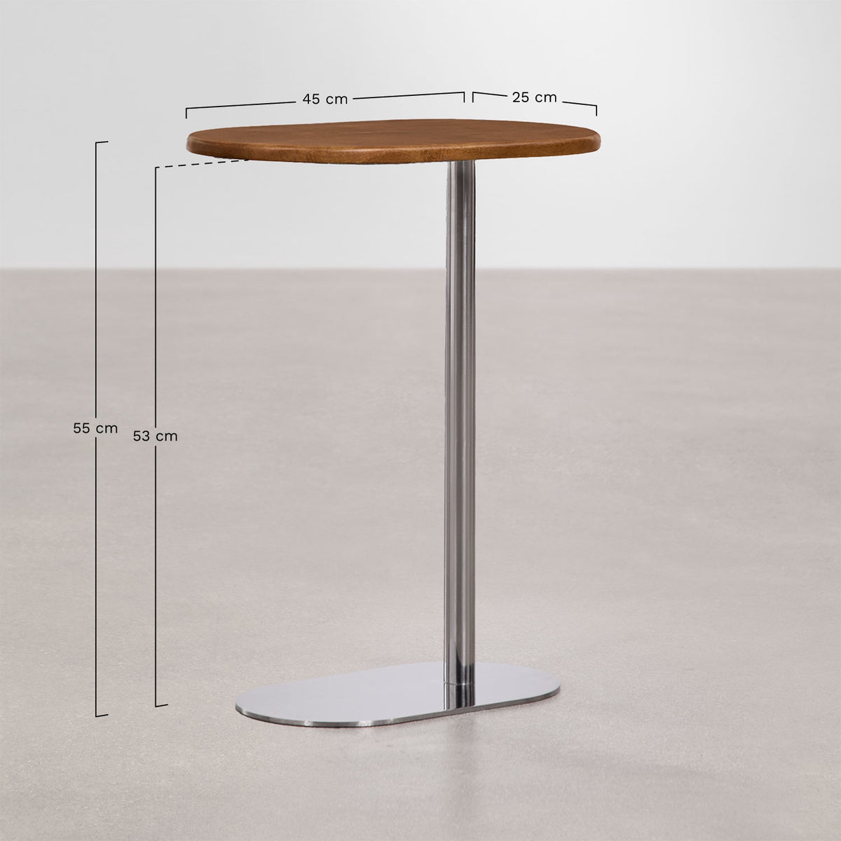 Naktinio staliuko LUMAIR minimalistinio dizaino detalė