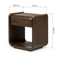Naktinė spintelė NOCTURNA, tamsus riešutas