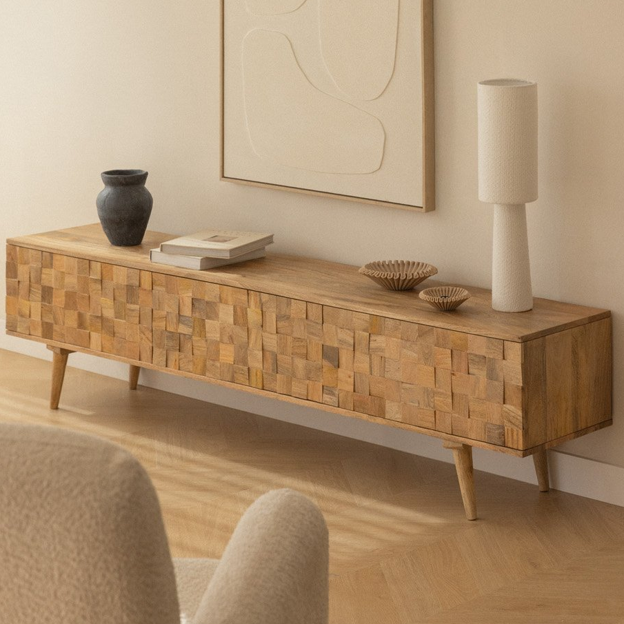 TV spintelė JLEANDIA, mango mediena