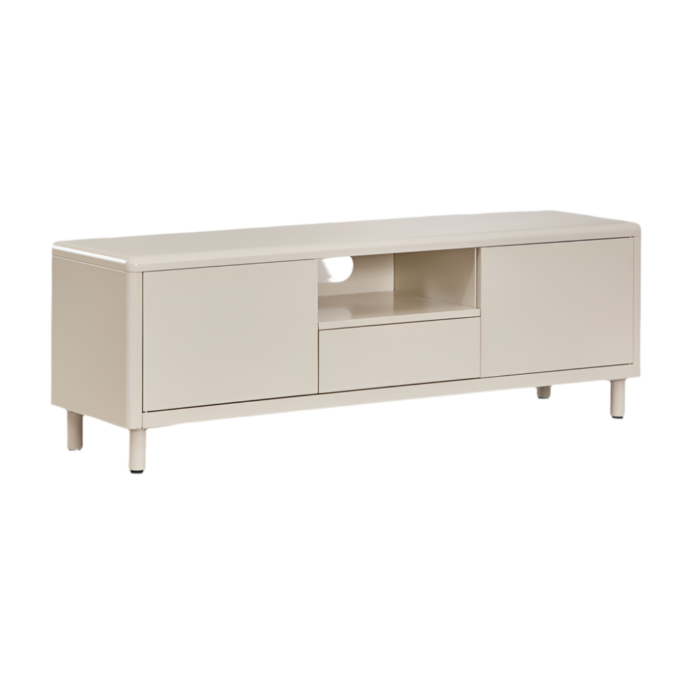 TV spintelė MIGARO, 150 cm, plieno konstrukcija, šviesi spalva