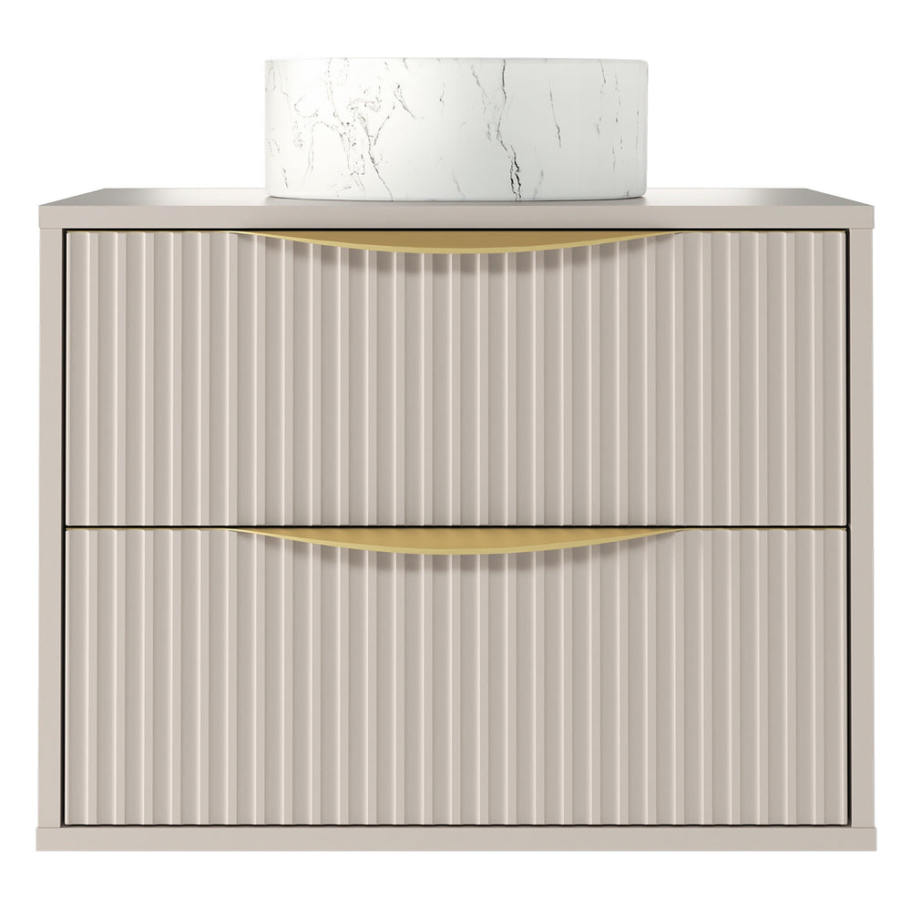 Vonios spintelė BERYL 2.0, ryšuota, aukso rankenos, kašmyras, 60 cm