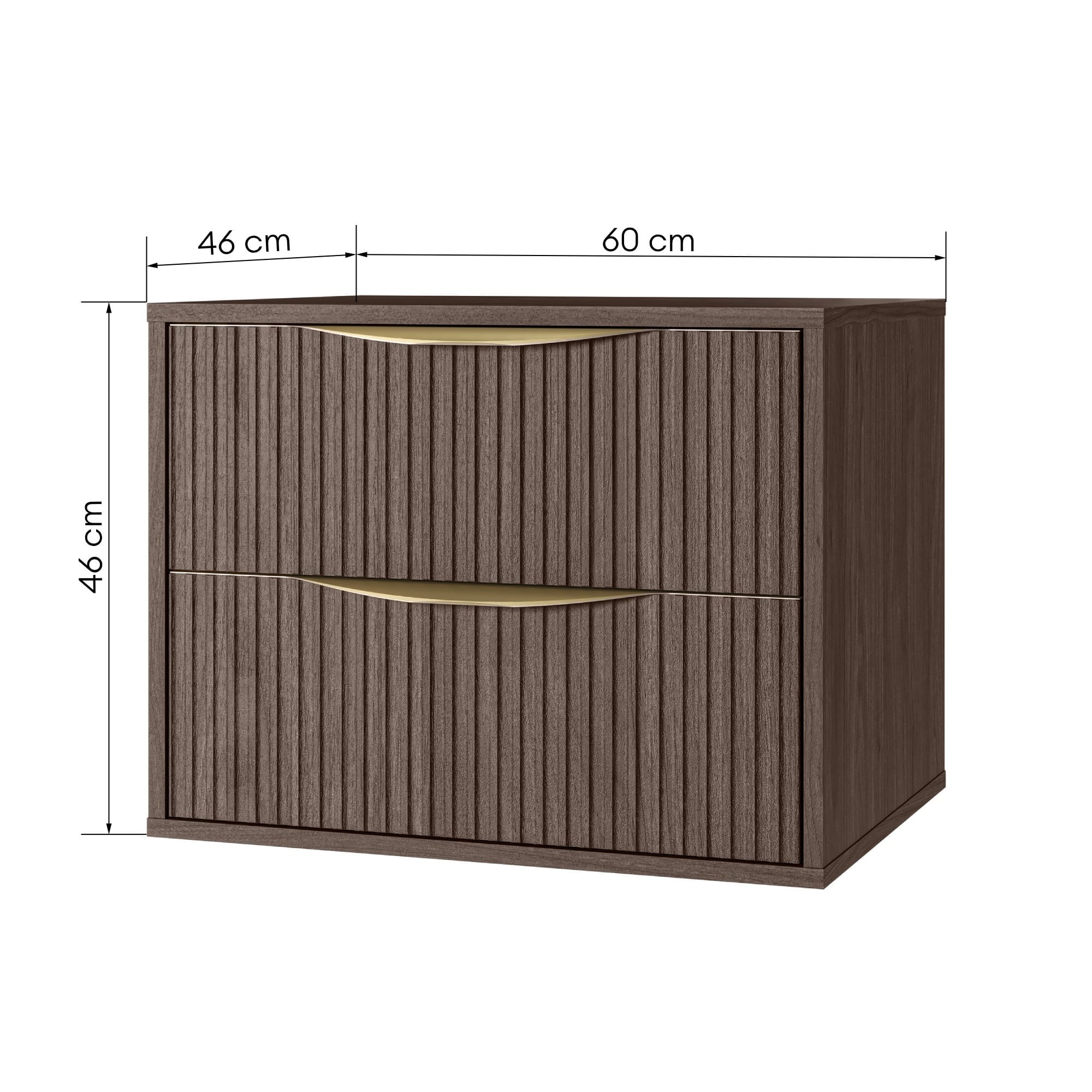 Bathroom cabinet BERYL 2.0, oreh vila, 60 cm