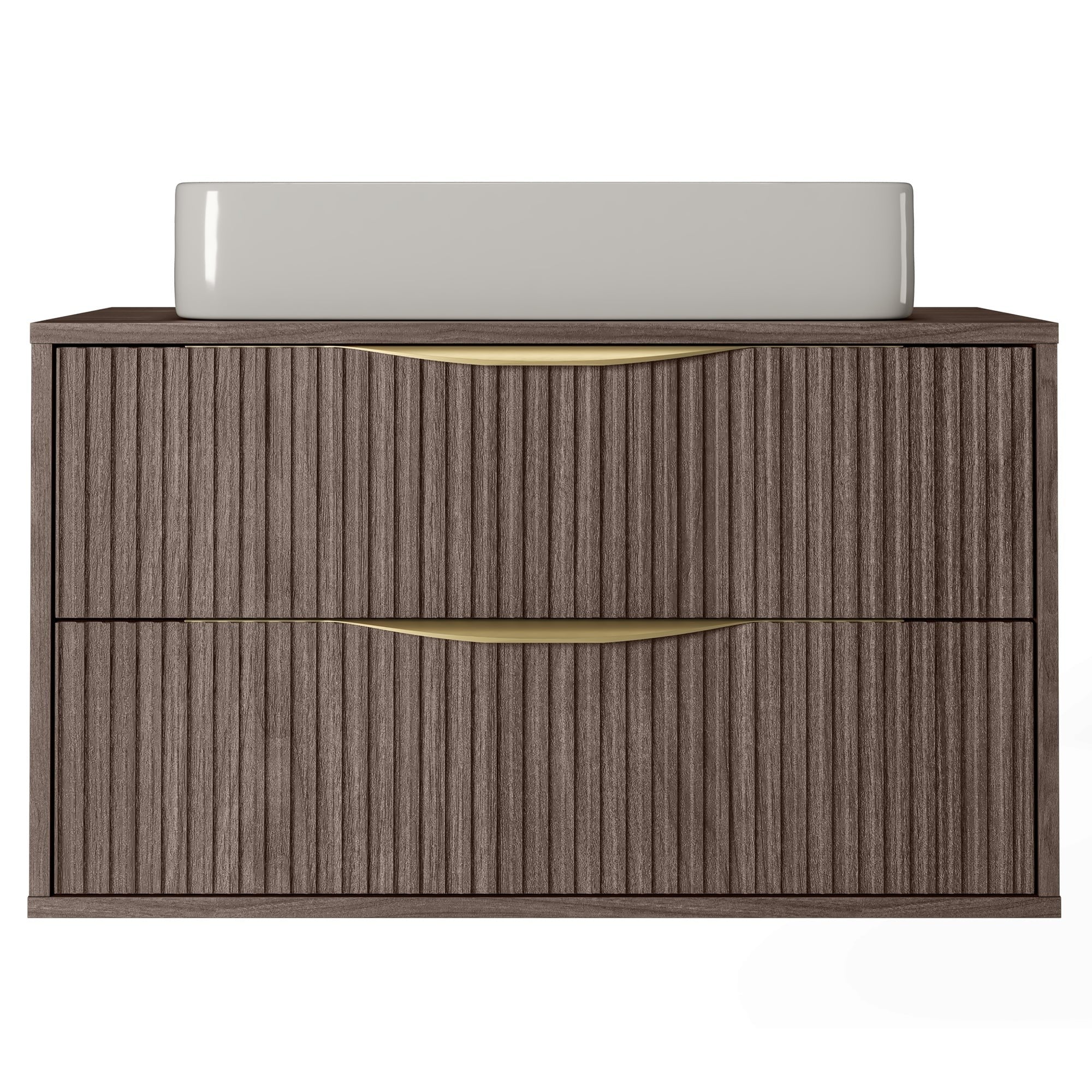 BERYL 2.0 bathroom cabinet, walnut villa, 80 cm
