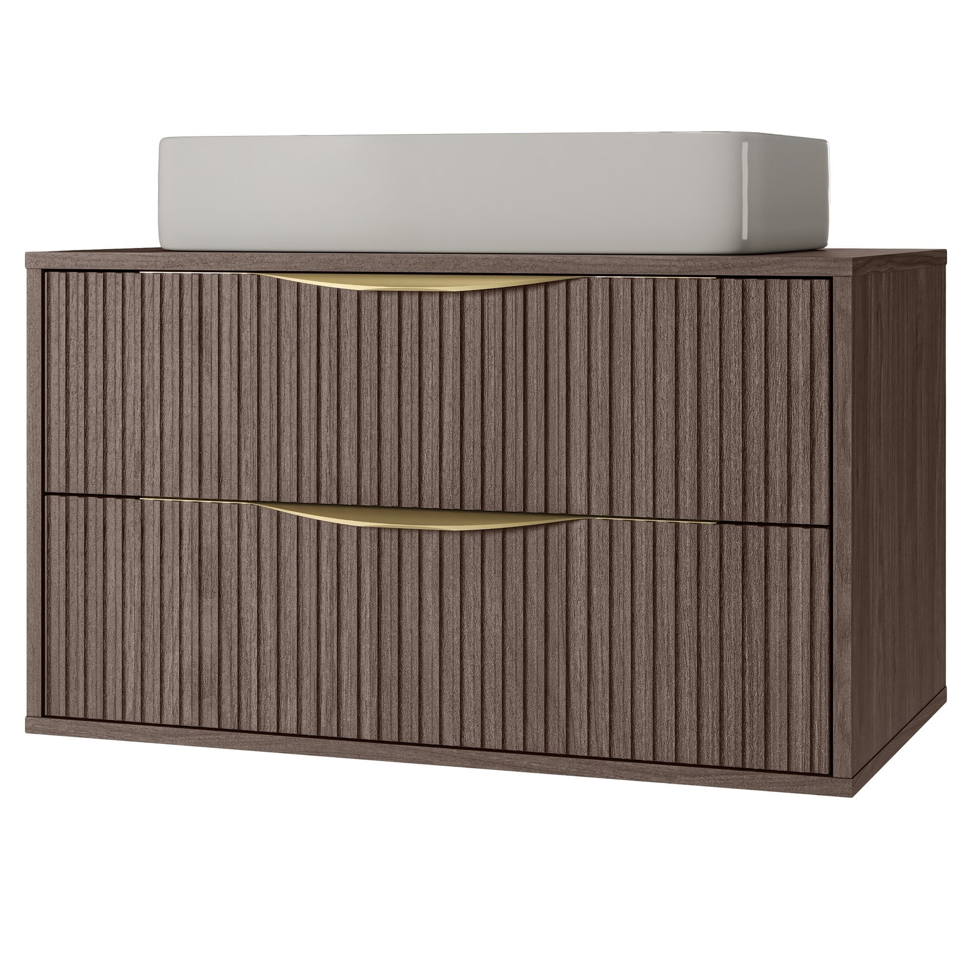 BERYL 2.0 bathroom cabinet, walnut villa, 80 cm