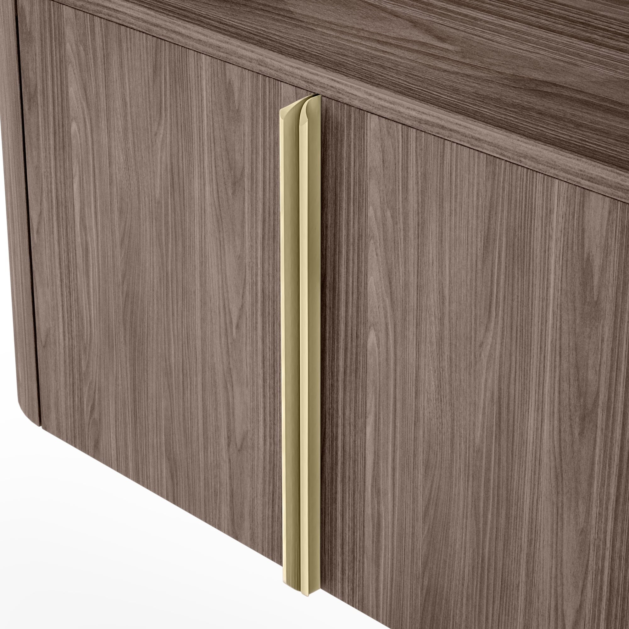 Bathroom cabinet BLEUET, Lincoln walnut, gold handles