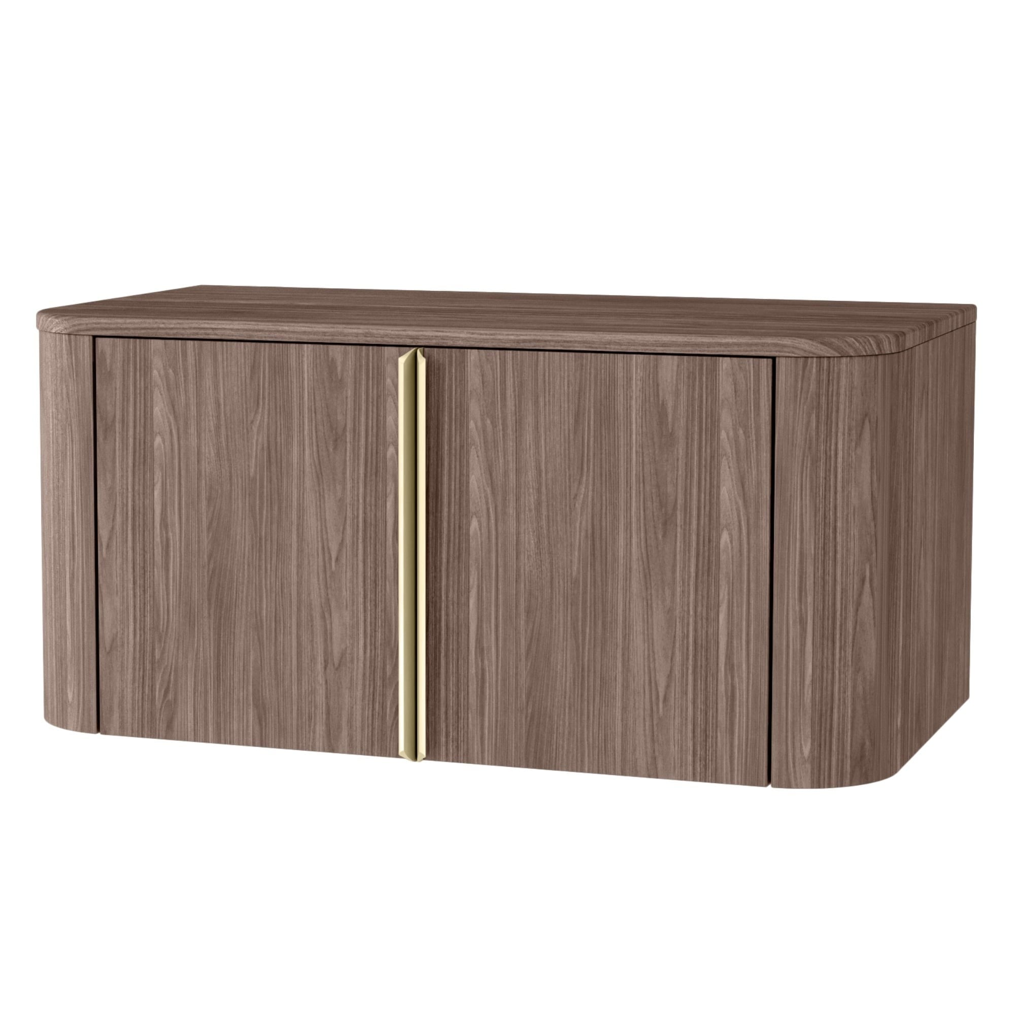 Bathroom cabinet BLEUET, Lincoln walnut, gold handles