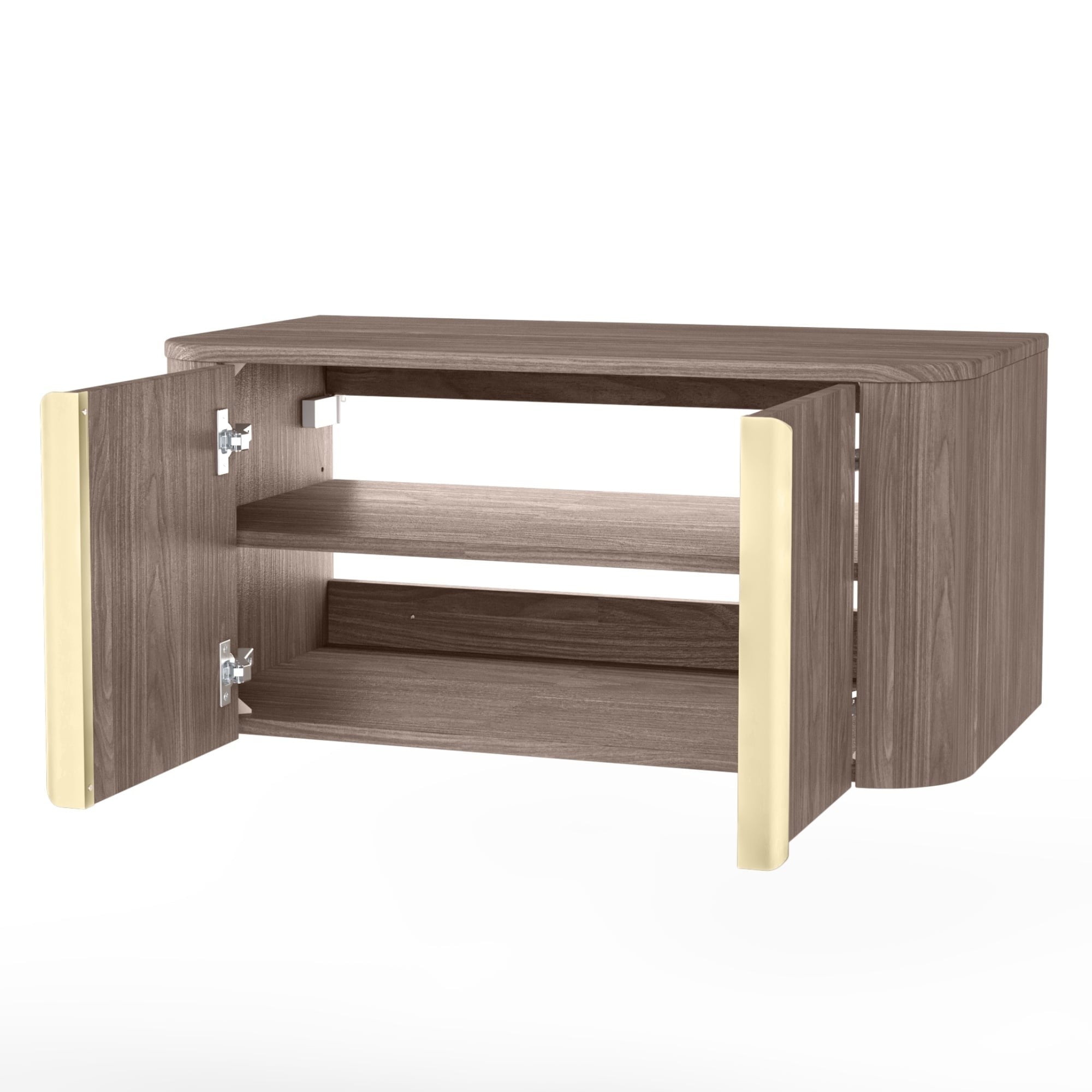 Bathroom cabinet BLEUET, Lincoln walnut, gold handles