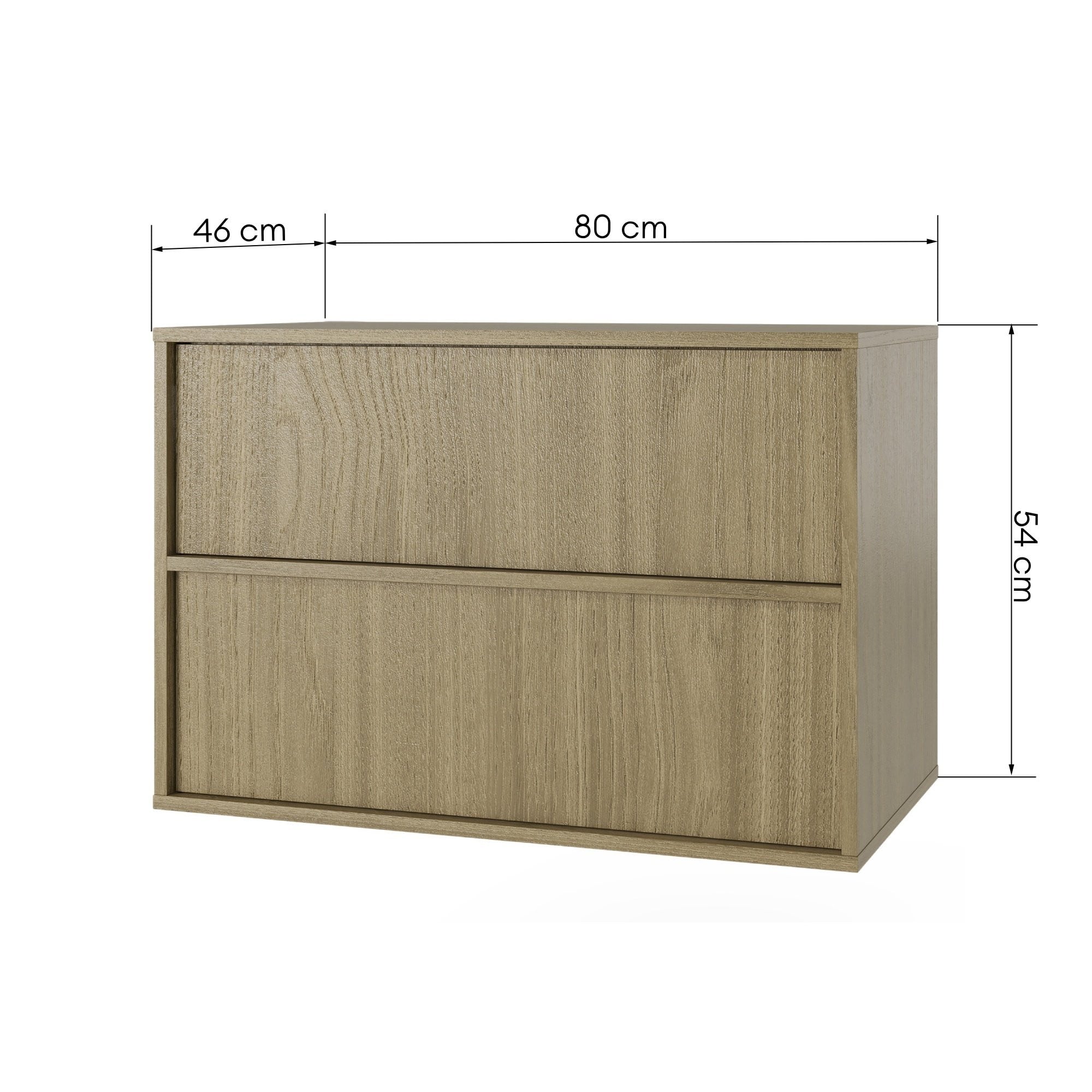 Bathroom cabinet NOELLE, pearl oak, 80 cm