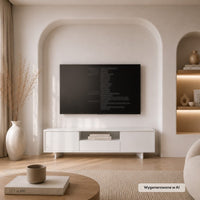 TV spintelė FLORENZA 160 cm, balta