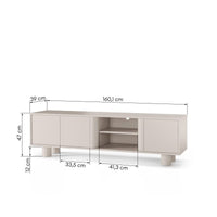 TV spintelė FRONTERA 160 cm, kašmyras